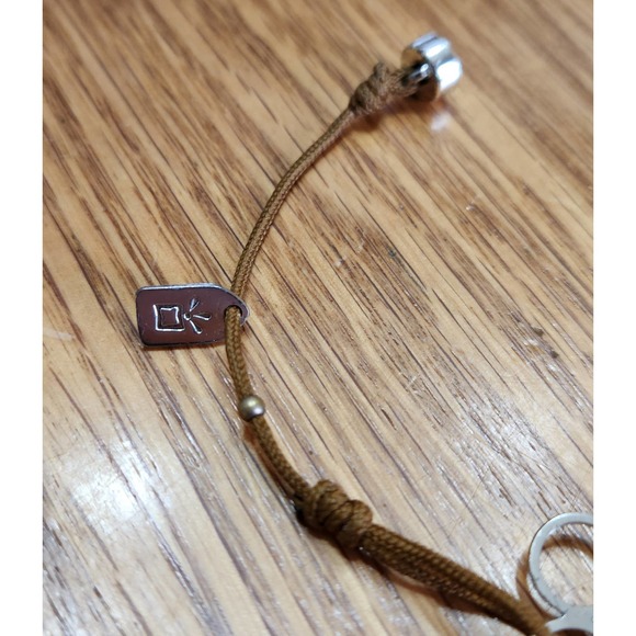 SBDS Cord Charm Bracelet with Silver Tone Connecting Circles & Magnetic Closure - Picture 7 of 7